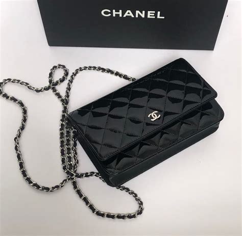 black chanel woc|Chanel wallet on chain black.